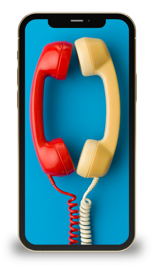 Teléfonos de colores dentro de iphone